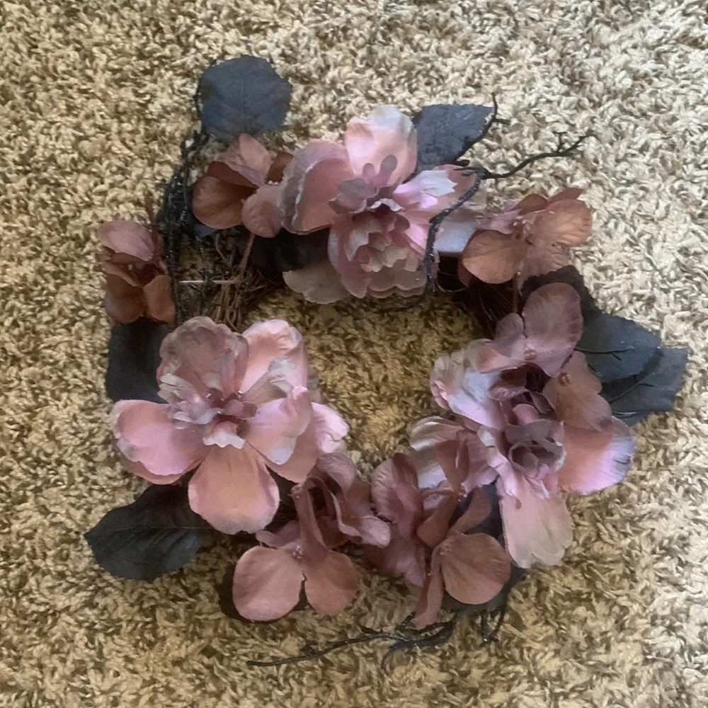 Dark flower wreath